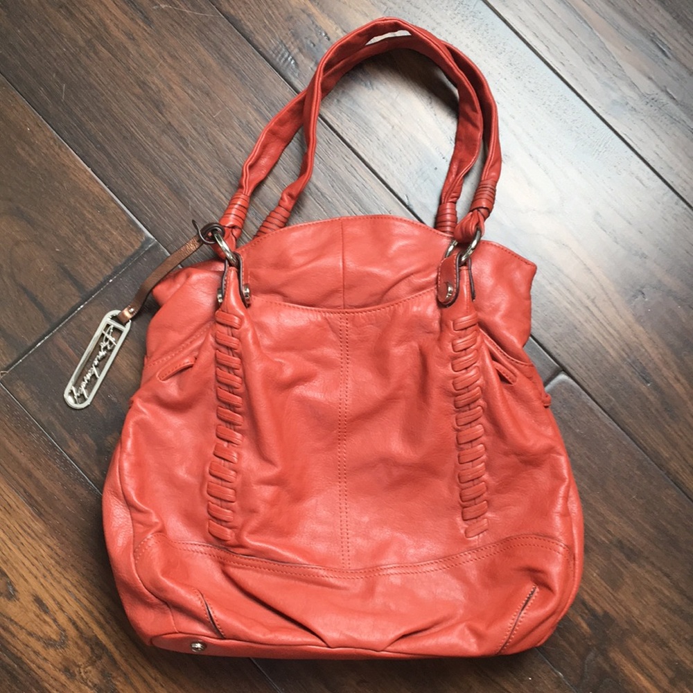 B.Makowsky Burnt Orange Hobo Bag